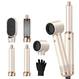 5 in 1 Hair Dryer Brush,Blow Dryer Brush Upgrade Hot Air Brush Air Styler, Curling Wrap Air Curler As A Gift for Straight/Curl/Drying/Smoothing