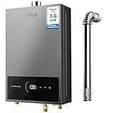 APUS Tankless Water Heater Natural Gas, Up to 3.6 GPM, Indoor Tankless Water Heater, 80,000 BTU on Demand Instant Hot Water Heaters with Smart Digital Display