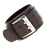 SOESFOUFU Men S Double Layers Leather Bracelet with Large Buckle Hand Chain Wristband Vintage Style Adjustable 11.02X1.81X0.78In Man Accessories