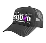 Overdose Awareness Month Support Overdose Awareness Trucker Hat with Adjustable Mesh Back, Black