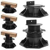 Adjustable Deck Support Pedestal, 10Pack Deck Foundation Support Base for Floating Deck Platform, Deck Blocks Adjustable Deck Plastic Supports Pedestal Paver 2-3/8" to 5-1/2" by MCCKLE