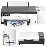 DXZ 2026 DTF Printer with Film Cutter,8.3'' A4 Apparel Printer T-Shirt Printing,XP600 Printhead Doubled Printing Speed VS L1800 and L805,White Stirring System
