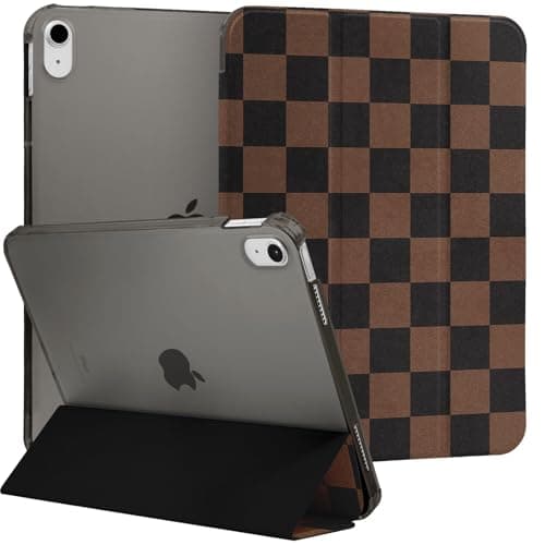MrARTIST for iPad A16/10th Generation Case - Cute Women Girls Girly Kawaii Aesthetic Preppy Kawaii Chic Cool Design Cover for Apple Tablet for iPad A16/10 Gen 11 Inch 2025, Brown Plaid
