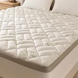 NEWDECO Full Size Mattress Topper Cooling Viscose Made from Bamboo Thick Support Pillow Top Mattress Pad for Back Pain Relief Soft Breathable Mattress Cover with 8-18” Deep Pocket (Green, Full)
