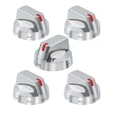 Upgraded DG64-00473A Stove Knobs Replacement Parts for Samsung Range Burner Control Dial Knob NX58H5600SS NX58R5601SS Samsung Gas Stove Knob Cooktop Burner Oven Knobs Plastic 5Pcs