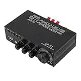 ciciglow Bluetooth 5.1 Stereo Digital Receiver Amplifier, 2.1 Channel HiFi Digital Subwoofer Amplifier 30 Watt x 2 with 60 Watt Subwoofer with Remote Control for Home Theater (US Plug)