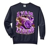I Yam Legend Bootleg Meme Ube Pun Purple Yam Dad Joke Comfort Colors Adult Sweatshirt