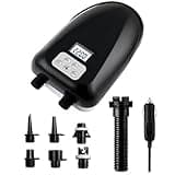Paddle Board Pump Electric Portable, 22PSI SUP Electric Pump with Auto-Off & Deflation Function, Dual Stage Air Compressor with 12V DC Car Connector for Paddleboard, Kayak, Inflatable Boats