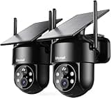 LITYMOL 2K Solar Camera for Home Safety, 360° View Security Cameras Wireless Outdoor, Color Night Vision, Siren Alarm, 2-Way Audio, AI Detection, SD/Cloud Storage, 2.4GHz WiFi