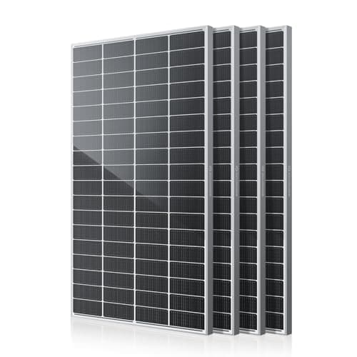 8000 Watt Solar Panels, 200W Solar Panel 4Pack, 12V 16BB N-Type Monocrystalline 25.6% High Efficiency, Grade A+ Cells IP68 Waterproof, for RV, Van, Marine, Rooftop, Farm Off-Grid Power Systems