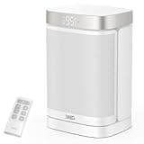 DREO Atom One Space Heater with Remote, 70°Oscillating Electric Heaters with Digital Thermostat, 1500W PTC Ceramic Heater, 12h Timer, Quiet Safety Heating, Portable Heater for Home Office