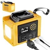 Ecarke 350W Power Inverter Compatible with DeWALT 20V Battery (Tool Only), DC to AC 110V Power Station: 2x70W USB-C Fast Charger, AC, USB-A, 12V DC, 800lm LED & Display – Camping, Job Site, Emergency