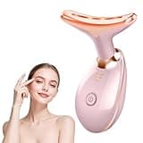 Koloskiy 7 Color Face and Neck Massager, Portable Facial Massager Tool, Facial Skin Care Tools at Home, Rose Gold