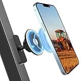 CANHET Magnetic Phone Mount for Tractor, Heavy Duty MagSafe Phone Holder for Forklift, Golf Cart, Excavator & Farm Equipment, Strong Magnetic Base, Multi-Angle Adjustable Mount for 4-7" Phones