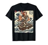 Vintage Japanese Wave Geisha DJ Retro Turntable Vinyl Art T-Shirt