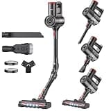 RONEAIR Cordless Vacuum Cleaner 40Kpa, 45min Upgrade 6 * 2600mAh, Noise Reduction 7-in-1 Lightweight Rechargeable Stick Vacuum, 7-Layer Filtration,Ideal for Carpet, Pet Hair, Hardwood Floors