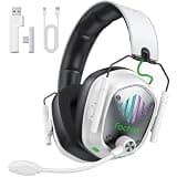 Fachixy VK81 Wireless Gaming Headset for PS5, PC, PS4, Switch and Mobile, 2.4GHz USB/Type-C Low Latency Connection, Bluetooth 5.4 Headset with ENC Mic, 50mm Drivers, RGB