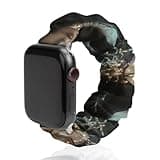 Ethereal Forests Women with Antlers And Crescent Stretchy Watch Band for Iwatch 44mm 42mm 40mm 38mm Elastic Scrunchies Wrist Strap