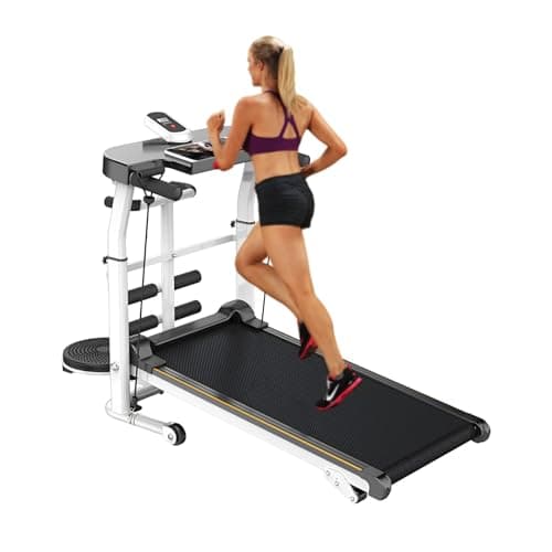 Portable Walking Treadmill for Home, Foldable Treadmill with Adjustable Velocity, Quiet use, Shock Absorbing Running Above, 150kg Load Capacity