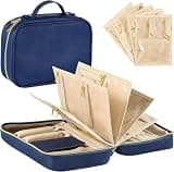 KPWEPK Travel Jewelry Organizer Case for Women, Blue