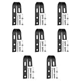 Anbte 8PCS Solar Panel Mounting Brackets for Balcony, Stainless Steel Universal PV Module Hooks, Anti-Corrosion Solar Panel Mounting Kit for Balcony, Flat Roof, Garage Roof, Black