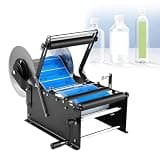 PRECISTECH Bottle Labeling Machine for Round Bottles, Manual Label Applicator, 15–120 Mm Bottle Range, Label Width up to 160 Mm, Designed for Glass Plastic Metal Bottles and Tall Containers