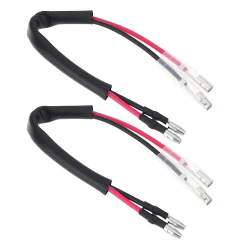 MechPort 2Pcs 3.5mm Bullet Connector Wire Leads Extenders 180mm for Motorcycle Indicator Converter Adaptor