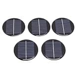 SENECESLI 0.28W Round Solar Panels High Conversion Rate, Easy Assembly for Solar, Pack of 5 for Engineers, Monocrystalline Silicon Panel