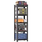 SFTORMAS Garage Rack Units, Heavy-Duty Adjustable Storage Racks, Metal Shelves, Industrial Racks, Suitable for Heavy Tools and Equipment, Ideal for Garages and Basements(5-Tier 63" Hx19.7 Wx13.8 D