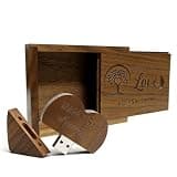 TATMOHIK 5 Year Anniversary Heart Wood Flash Drive 64GB USB3.0 with Box