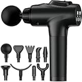 APHERMA Massage Gun, Muscle Massage Gun for Athletes Handheld Electric Deep Tissue Back Massager, Percussion Massage Device for Pain Relief with 30 Speed Levels 9 Heads Black