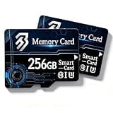 2 Pack 256GB Memory Card with Adapter, High Speed TF Card UHS-I Class 10 A1, Red Gold Flash Storage Expansion for Smartphones, Tablets, Dash Cams & Security Cameras