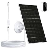 VUEBEE 7W Solar Panel Charger for Arlo Essential 2K (2nd Gen), Essential XL & Spotlight Cameras, USB-C Solar Panel for 5V Battery Security Cameras, IP66 Waterproof, 360° Adjustable Mount, 9.8ft Cable