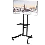 SDdPulse Universal TV Stand, TV Cart,Rolling TV Stand Commercial Floor TV Mounts for 32 to 65 inch LCD LED Flat Screens with Wheels Household Display Shelf Bracket