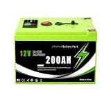 MDHZRRXCQ Solar Battery 12V200AH Lithium LiFePO4Battery with Smart BMS for Solar Energy Storage Recreational Vehicles, and Marine Use(180A Portable Pow-Ch)