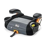 Chicco GoFit ClearTex Plus Backless Booster Car Seat, Latch Attachment, Quick-Release Latch Removal, Portable Car Booster Seat for Children at Least 4 Years Old and 40-110 lbs, Obsidian/Black