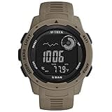 AVTREK Tactical Watch with Compass,50M Waterproof Pedometer, Digital Altimeter Watch for Outdoor Hiking/Climbing(Cafe)