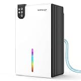 98 OZ Small Dehumidifier for Home 1000 Sq Ft, Quiet Dehumidifier with Drain Hose, Auto Shut-Off, Sleep Mode, 7-Color Light for Basement, Bedroom, Bathroom, Closet, RV (Cream Black)