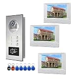 ZXFNVXC Apartment Video Building Intercom Door Phone Kits Video Door Intercom System Multi Buttons For 2-12 Units Easy Installation (Size : G KIT) (B KIT)