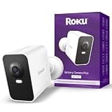 Roku Battery Camera Plus (2025 Model) – Weather‑Resistant Wireless Indoor/Outdoor Security Camera with 1080p HD, Two‑Way Audio & Long‑Life Rechargeable Battery (Renewed)