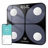 Body Fat Scale, Smart Bathroom Weight Scale, BMI Body Composition Monitor, High Precision Health Analyzer with Smartphone App for Fitness Tracking 400 lbs/180 kg