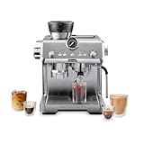 De'Longhi La Specialista Opera Espresso Machine – Cold Brew & Espresso Maker with Smart Tamping, Burr Grinder, Milk Steam Wand/Frother & 19-Bar Pressure – For Lattes & Cappuccinos