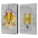 Head Case Designs Officially Licensed Harry Potter Hufflepuff Deathly Hallows IV Leather Wallet Case Compatible with Amazon Kindle 11th Gen 6in 2022