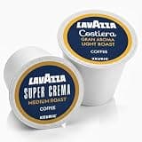 Lavazza Super Crema and Costiera Gran Aroma K-Cup Coffee Pods Variety Bundle, Keurig Compatible, 2 x 10 Count Each Flavor, 40 Total Pods