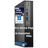 Dell Pro Micro Plus Desktop Computers (Next Gen OptiPlex 7000 MFF) Mini AI PC, Intel 20-Core Ultra 7 265, 64GB DDR5 RAM, 2TB PCIe SSD, WiFi 6, Bluetooth, 4 DisplayPort + 2 Type-C, Windows 11 Pro