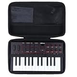 Lebakort Hard Case Compatible with Akai Professional MPK Mini IV USB-C MIDI Keyboard Controller, Travel Portable Storage Carrying Bag (Black)