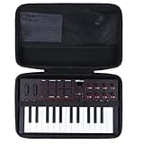 Lebakort Hard Case Compatible with Akai Professional MPK Mini IV USB-C MIDI Keyboard Controller, Travel Portable Storage Carrying Bag (Black)