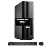 Dell Pro Slim Plus QBS1250 AI Business Desktop (Intel Ultra 7-265, 32GB DDR5, 512GB SSD, Intel Graphics, DVD-R/W, 260W PSU, RJ-45, 3 Display Port, Win 11 Pro)