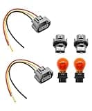 2Pcs 90075-60060 Front Trun Signal Light Socket Plug (With Light Bulb) Fits For Toyota Tacoma(2005-2016)Tundra(2005-2021)Sequoia(2008-2018)4Runner(2003-2006)Venza(2007-2019)