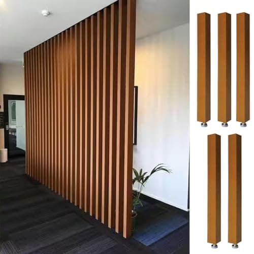 GAOFEMZ Modern DIY Room Divider for Easy to Install & Remove Floor to Ceiling Design Ideal for Studio Apartments and Doorways Square Wall Partition 5pcs Height Size: 260cm/102in/